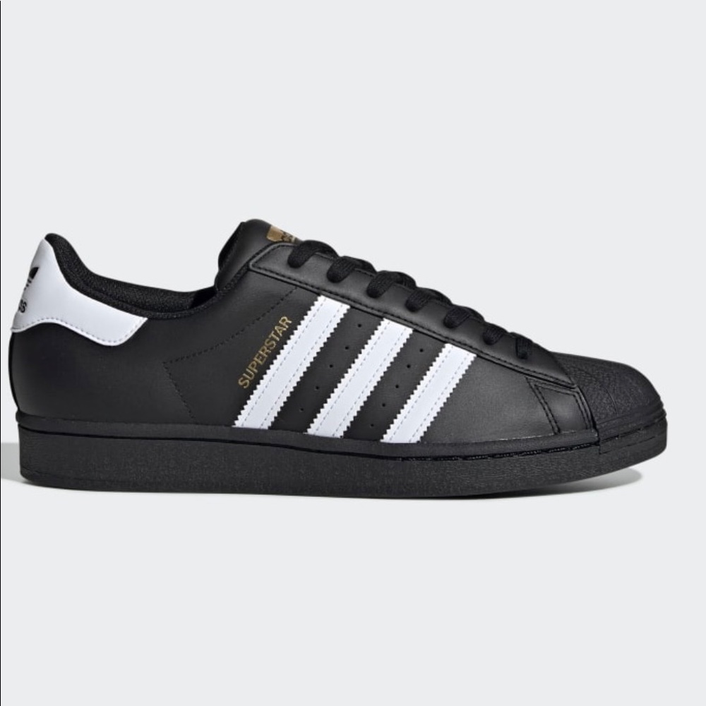 black super star adidas shoes